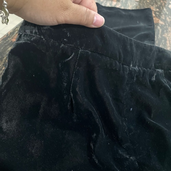 H&M black velvet parallel pant. Size 32uk .new - Picture 4 of 7